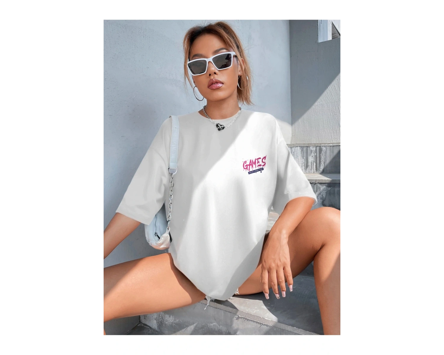 Karikatür ve Grafik tasarım Oversize T-shirt Cartoon/Letter serisi kod209