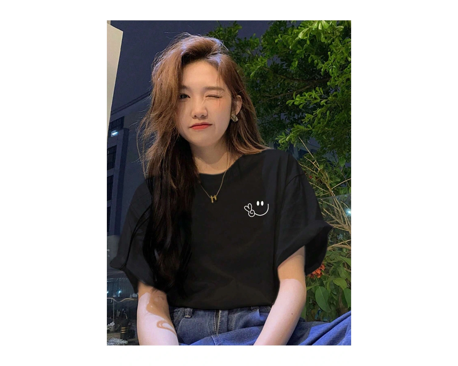 Karikatür ve Grafik tasarım Oversize T-shirt Cartoon/Letter serisi kod420