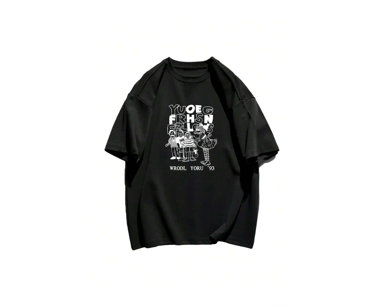 Karikatür ve Grafik tasarım Oversize T-shirt Cartoon/Letter serisi kod428