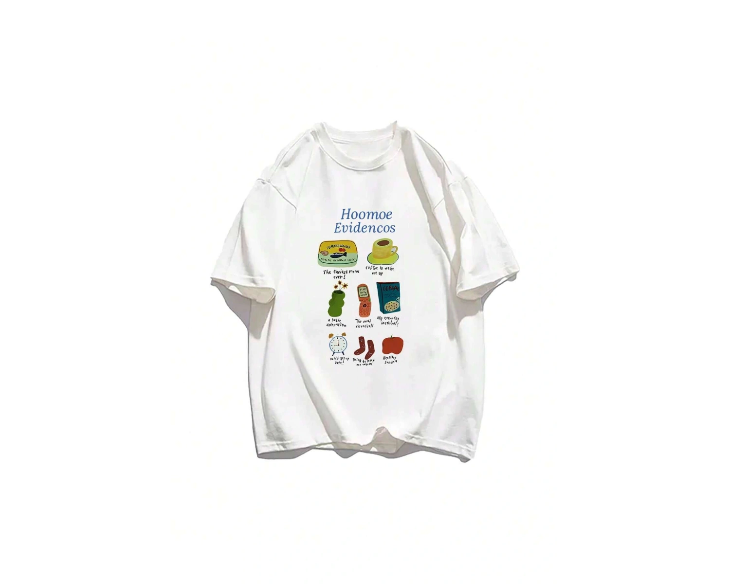 Karikatür ve Grafik tasarım Oversize T-shirt Cartoon/Letter serisi kod482