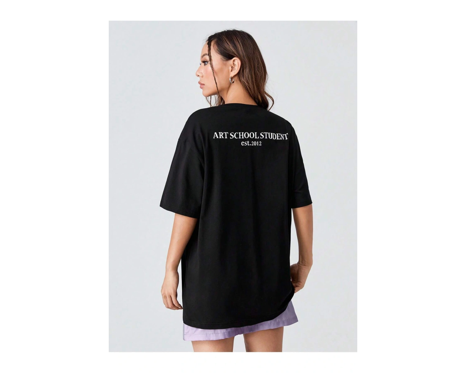 Karikatür ve Grafik tasarım Oversize T-shirt Cartoon/Letter serisi kod651