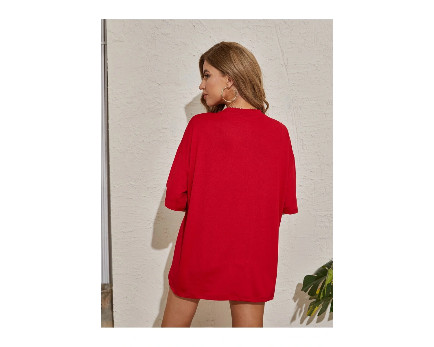 Karikatür ve Grafik tasarım Oversize T-shirt Cartoon/Letter serisi kod685