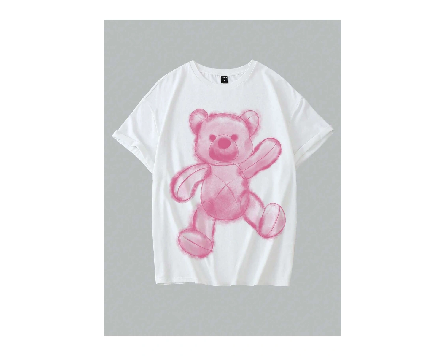 Karikatür ve Grafik tasarım Oversize T-shirt Cartoon/Letter serisi kod716