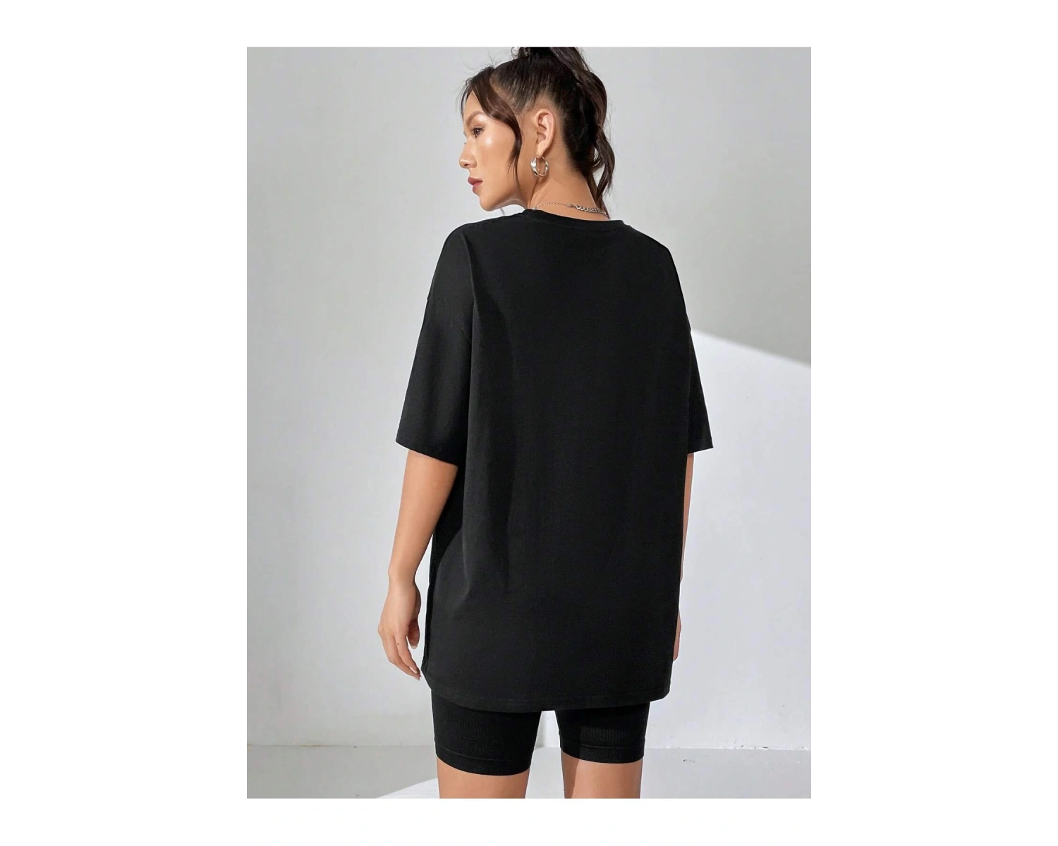 Karikatür ve Grafik tasarım Oversize T-shirt Cartoon/Letter serisi kod759