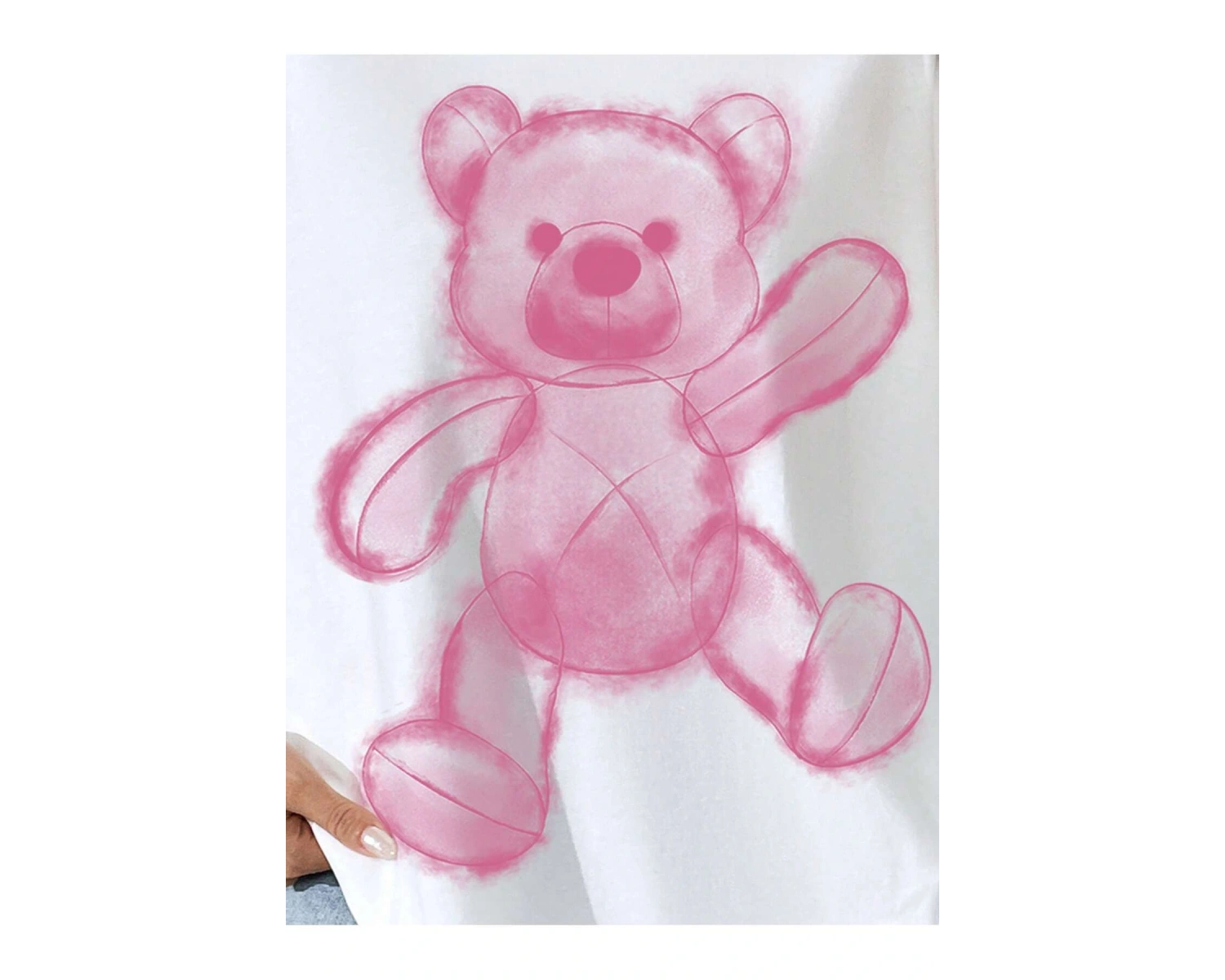 Karikatür ve Grafik tasarım Oversize T-shirt Cartoon/Letter serisi kod759