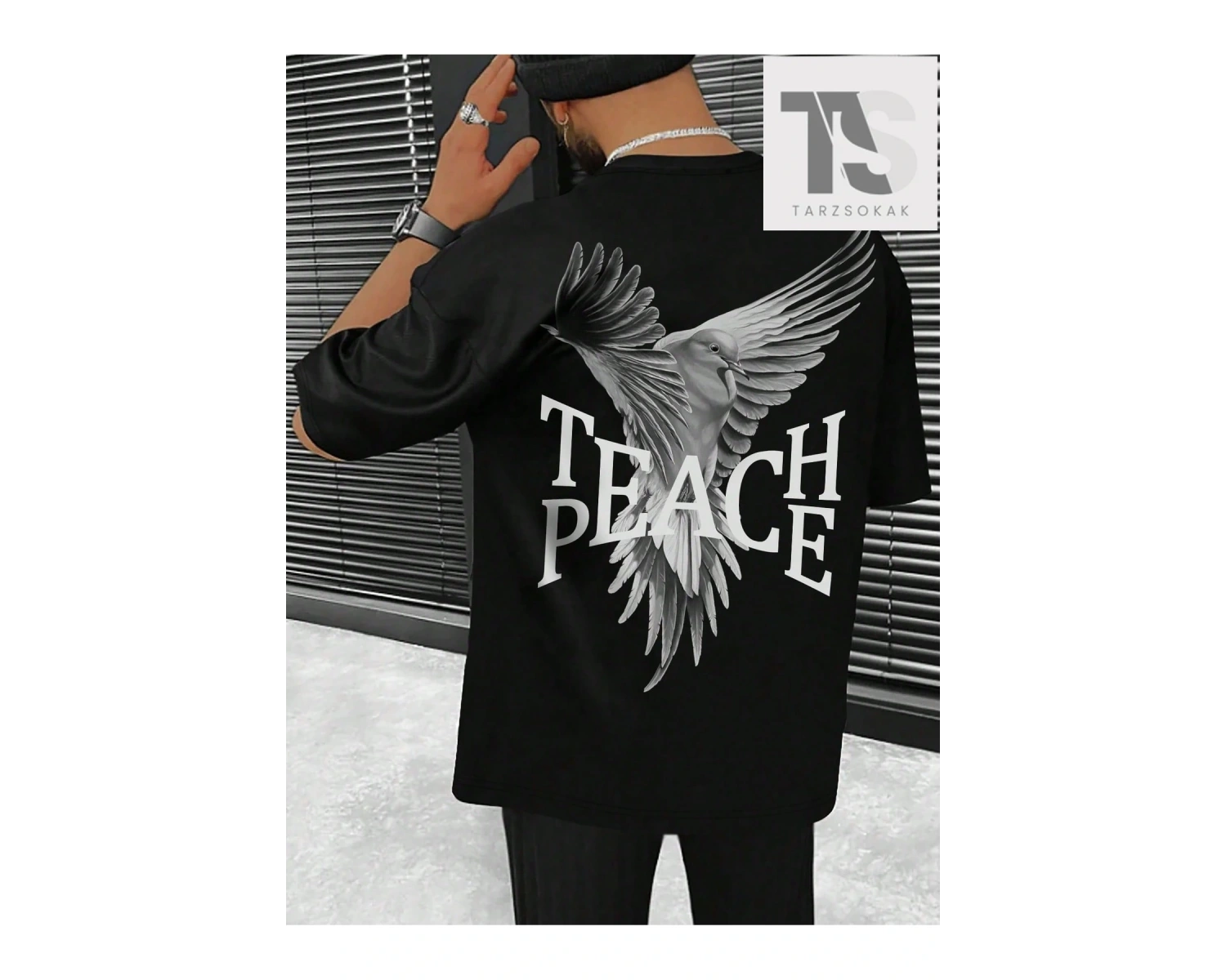 Kartal Desenli Erkek Tişört