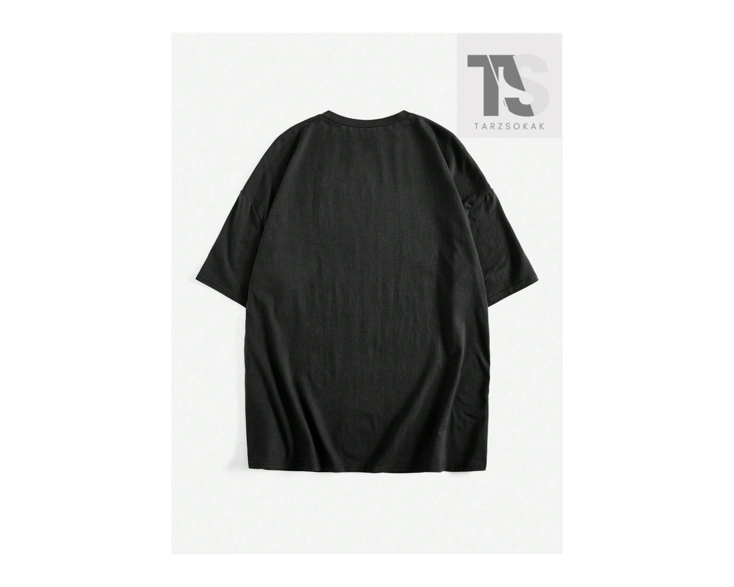 Kartal ve Slogan Grafikli Düşük Omuz Tişört