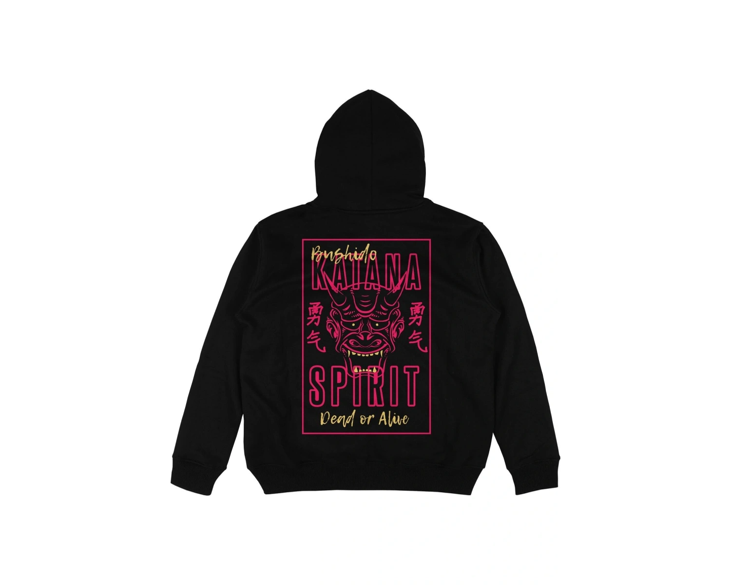 Katana Siyah Oversize Unisex Kapüşonlu Sweatshirt Hoodie