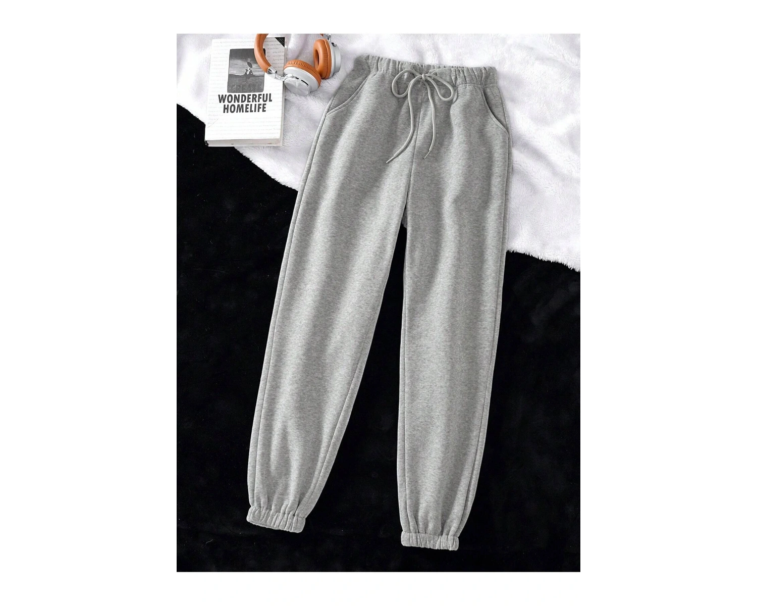 Katı İpli Bel Eğimli Cep Eşofman Altı