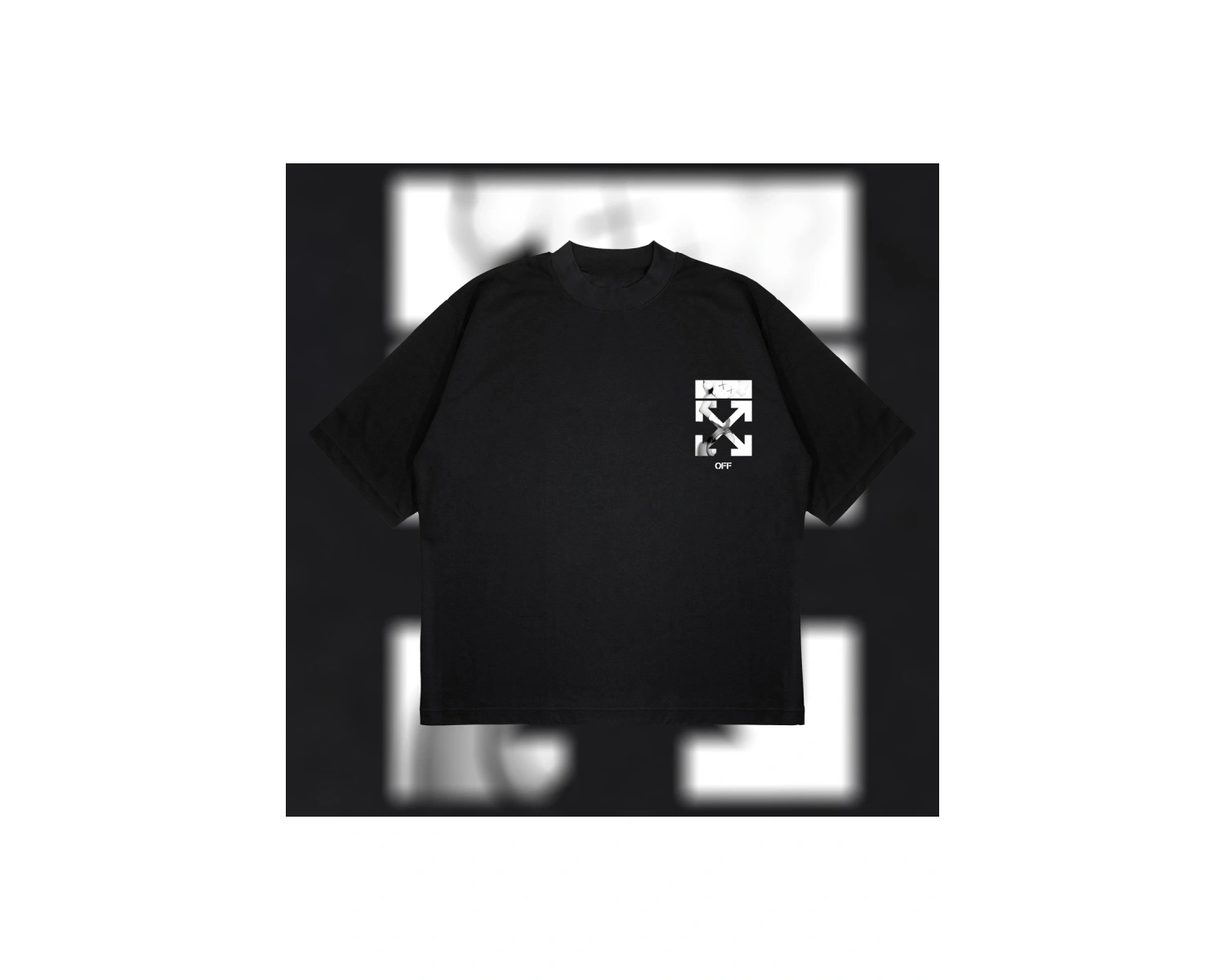 Kaws X Off W Boxy Fit Oversize Unisex Tshirt – Baskılı Tişört |