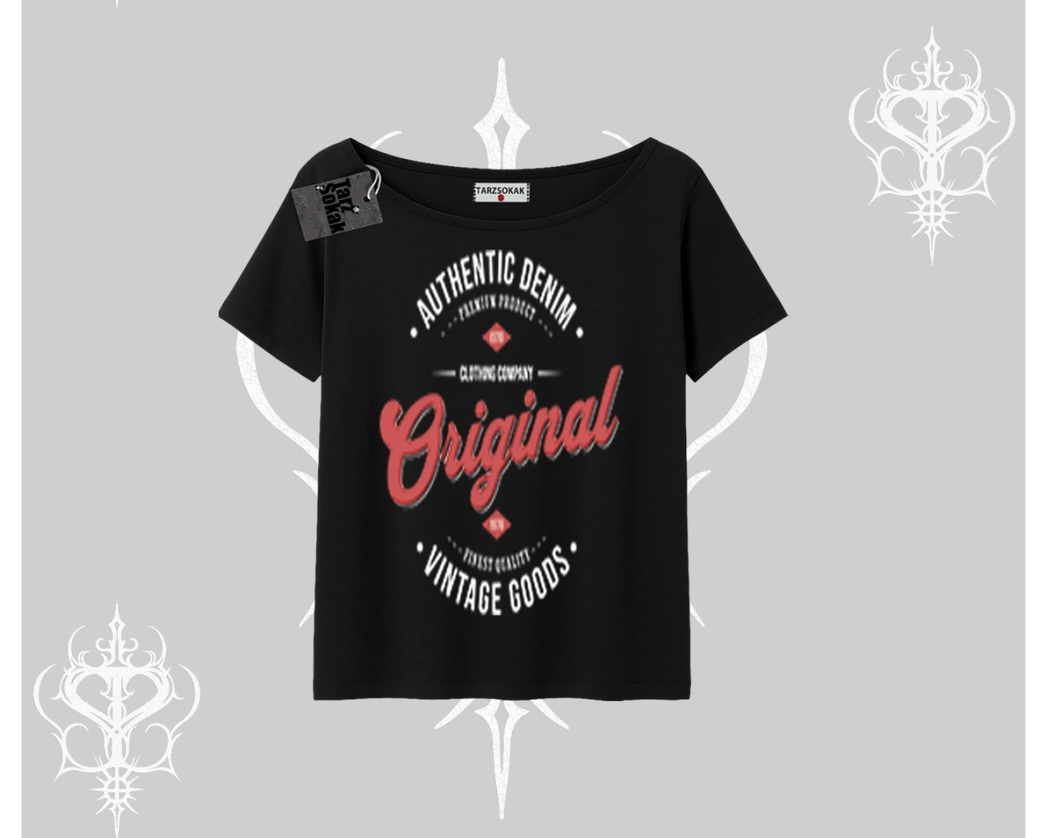 Kayık Yaka Tshirt Authentic Denim Original