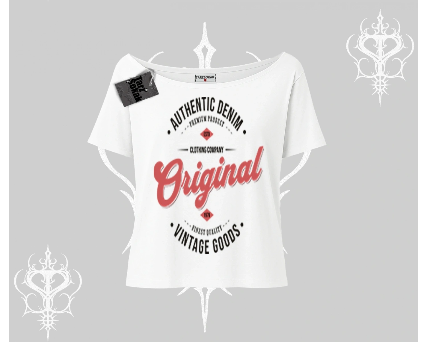 Kayık Yaka Tshirt Authentic Denim Original