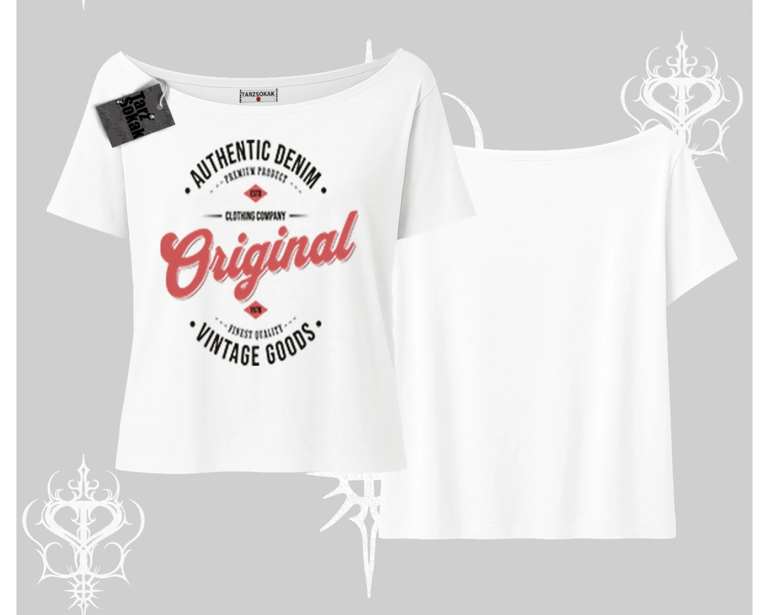 Kayık Yaka Tshirt Authentic Denim Original