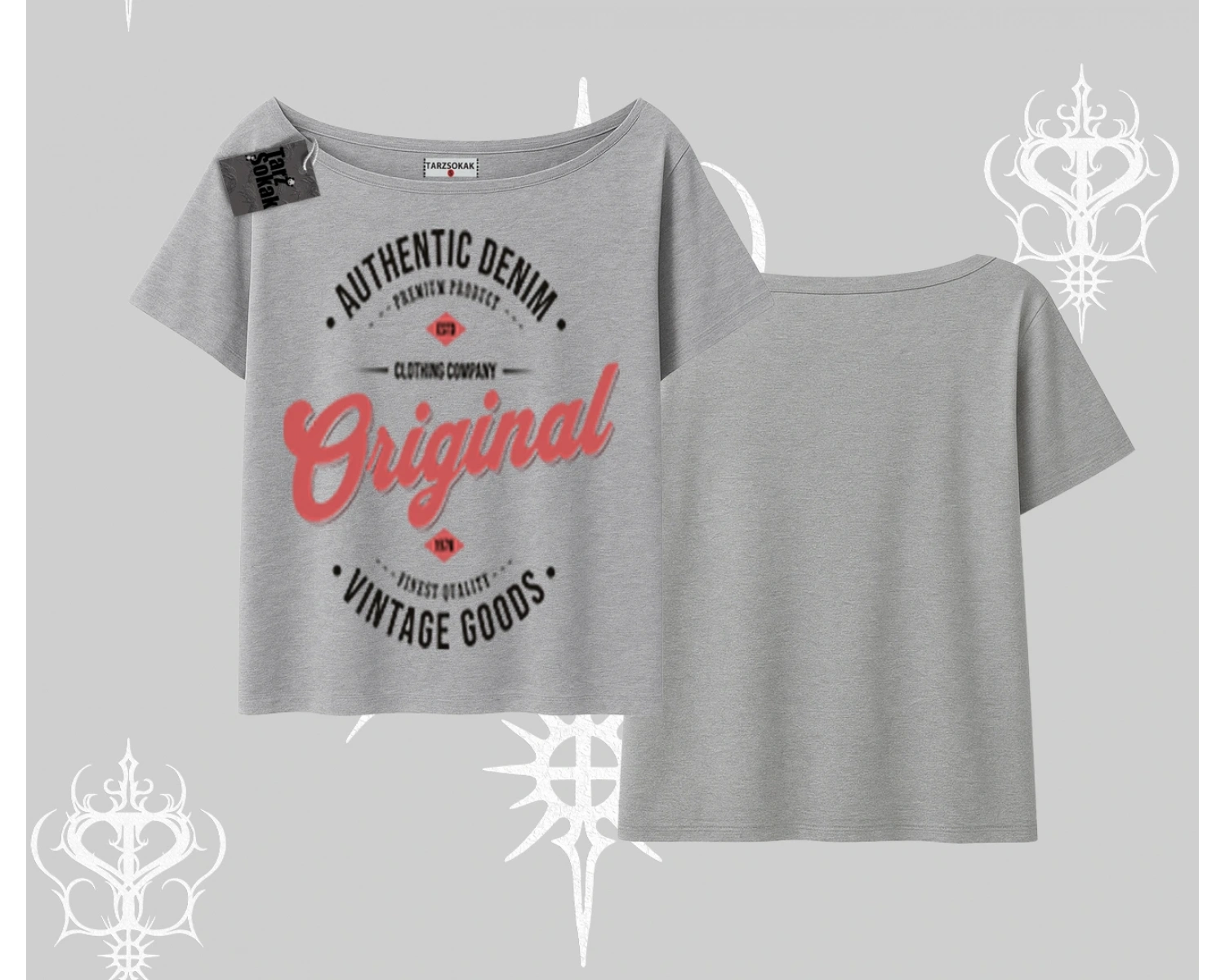 Kayık Yaka Tshirt Authentic Denim Original