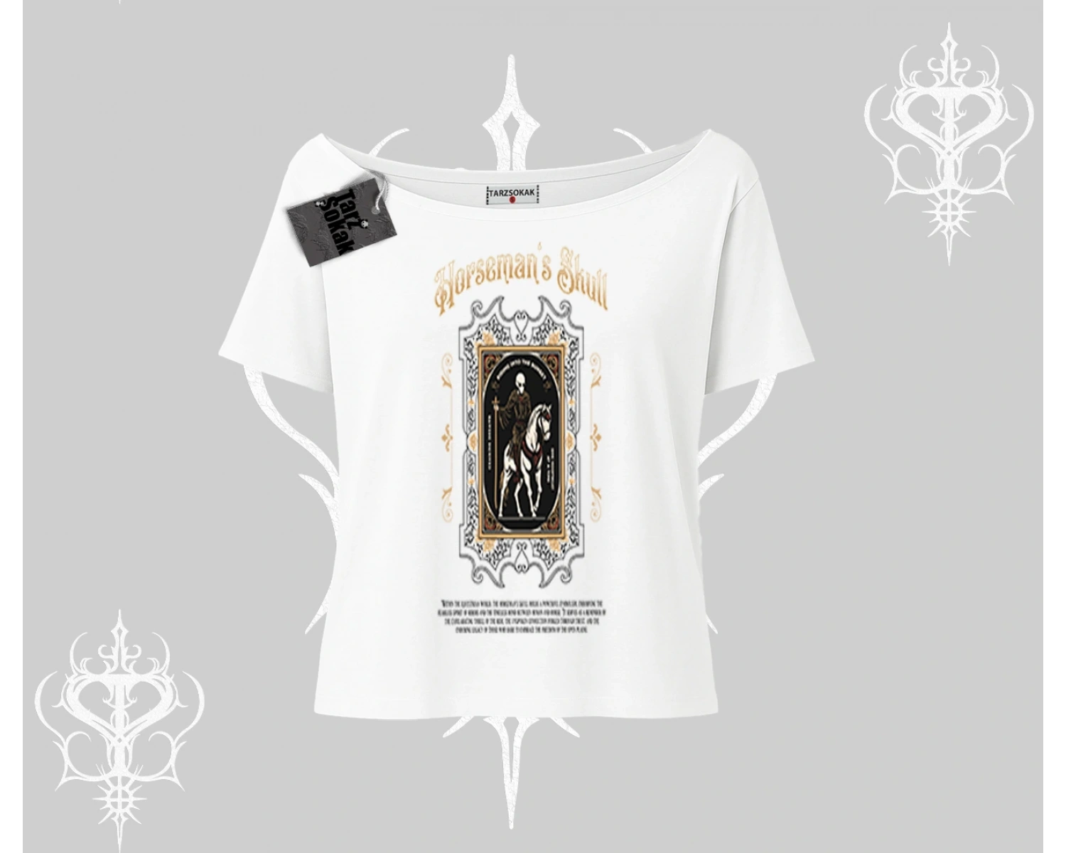 Kayık Yaka Tshirt Horseman’s Skull Dark Relic Street Legacy