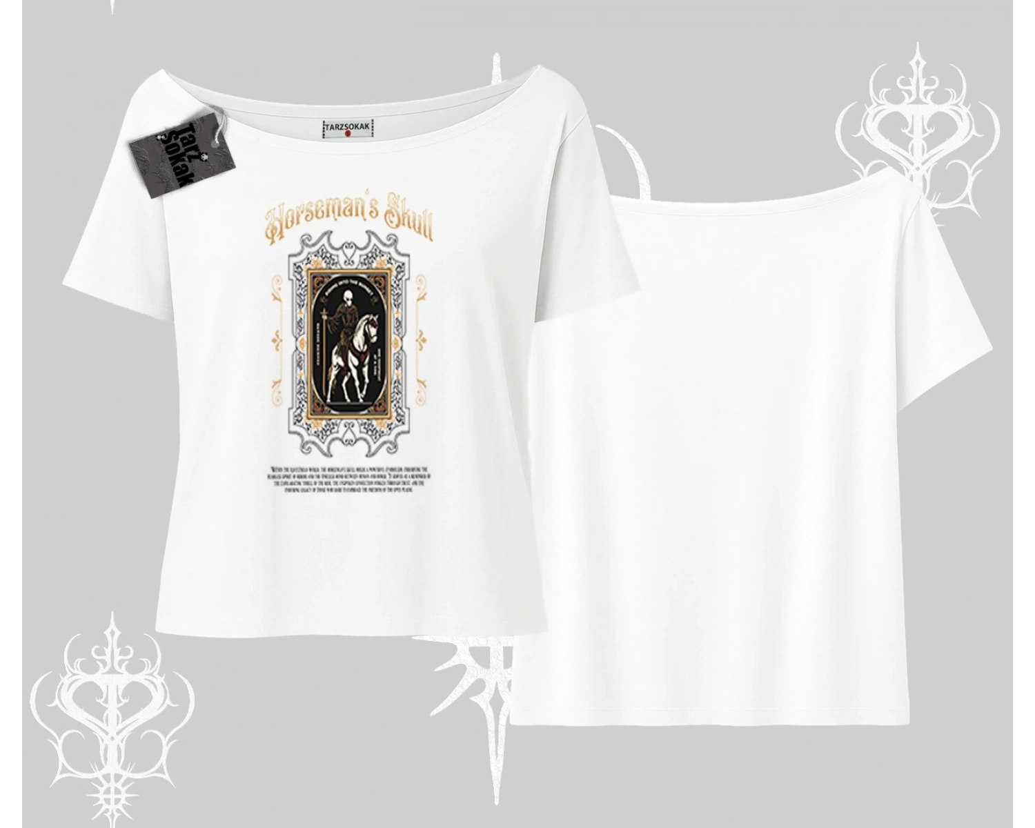 Kayık Yaka Tshirt Horseman’s Skull Dark Relic Street Legacy