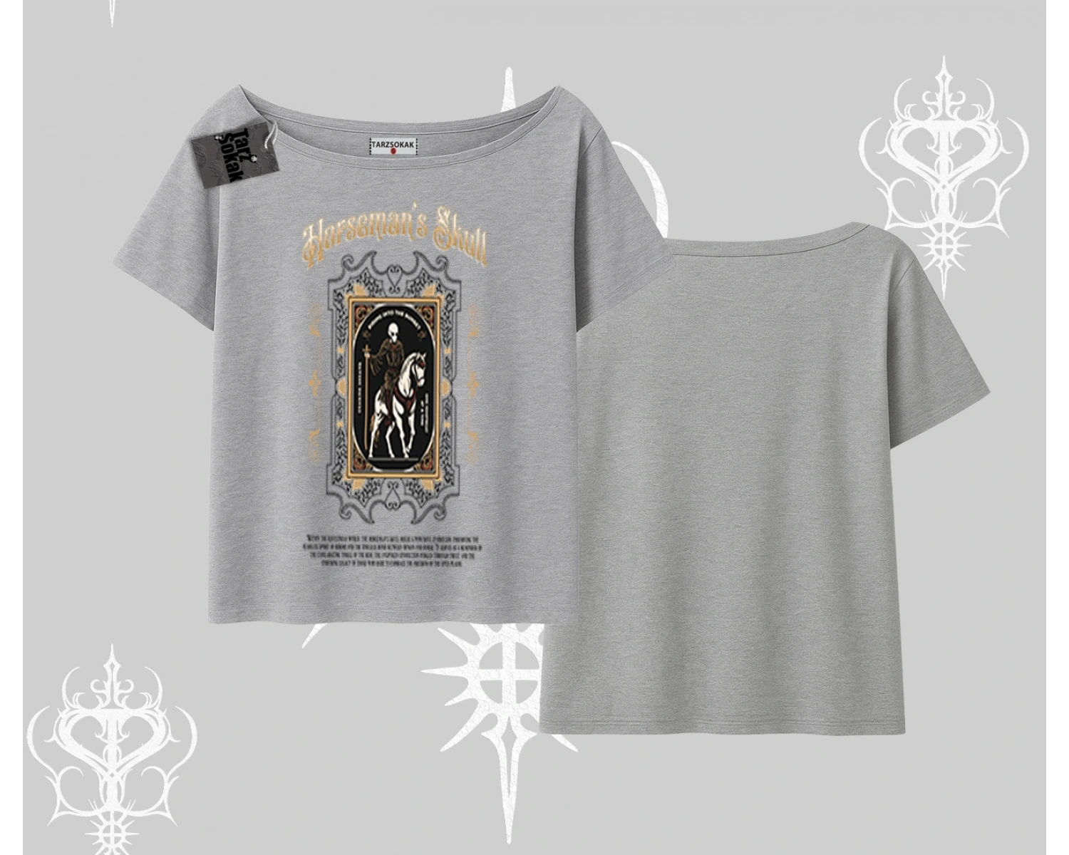 Kayık Yaka Tshirt Horseman’s Skull Dark Relic Street Legacy