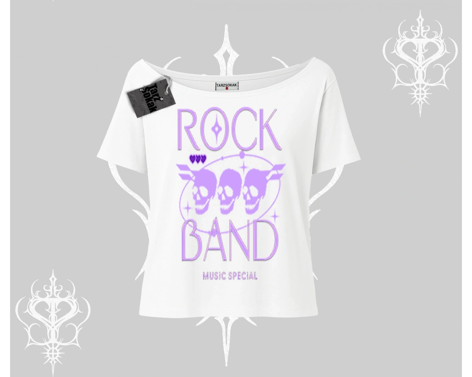 Kayık Yaka Tshirt Rock Band Street Noise Culture
