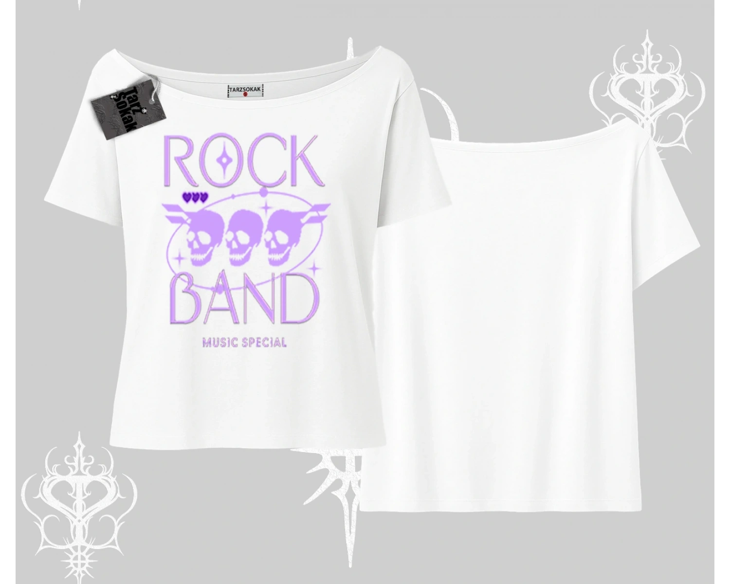 Kayık Yaka Tshirt Rock Band Street Noise Culture