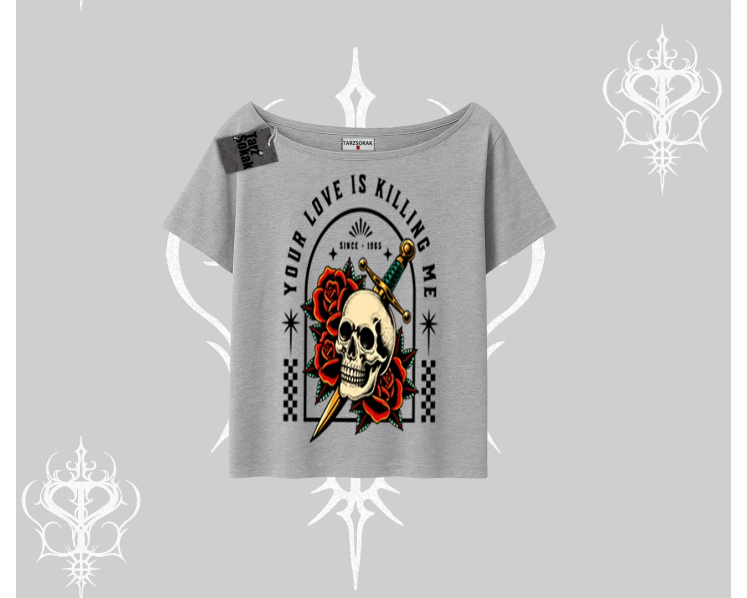 Kayık Yaka Tshirt Your Love Is Killing Me Dead Romance