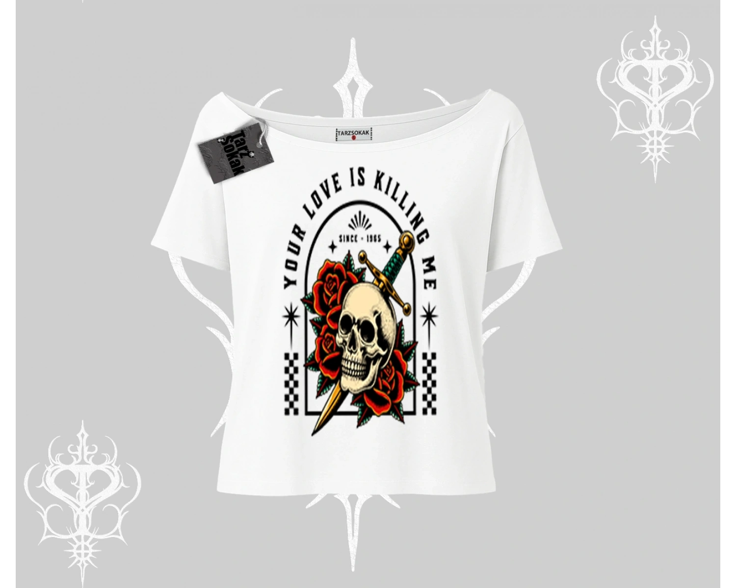 Kayık Yaka Tshirt Your Love Is Killing Me Dead Romance