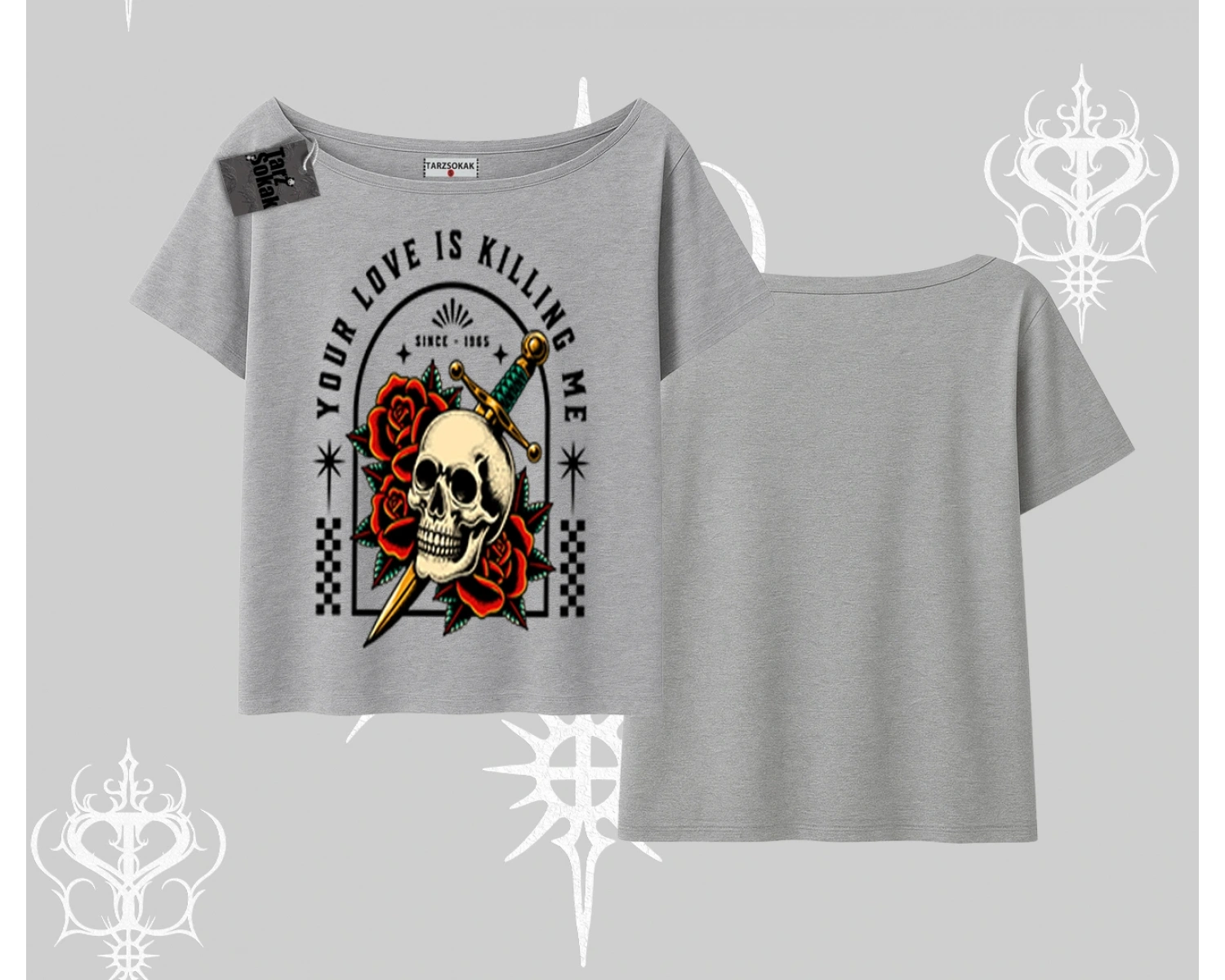 Kayık Yaka Tshirt Your Love Is Killing Me Dead Romance