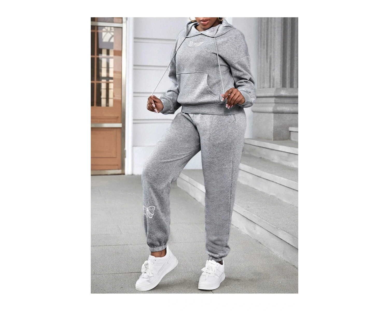 Kelebek Dijital Baskılı Kışlık UNİSEX Eşofman Takımı