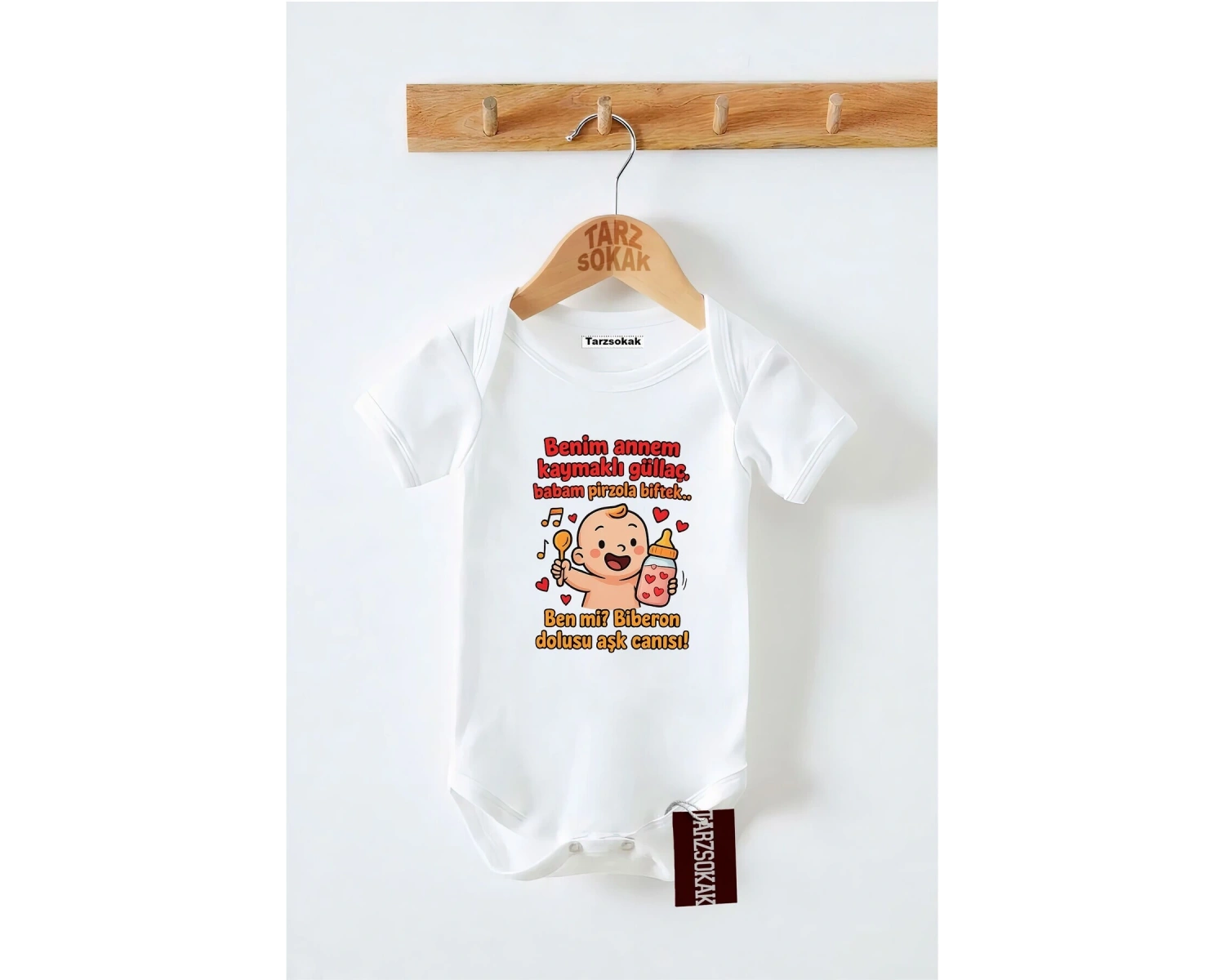 Kısa Kol Body BENİM ANNEM KAYMAKLI GÜLAÇ BABAM PRİZOLA BİFTEK KODZıbın33