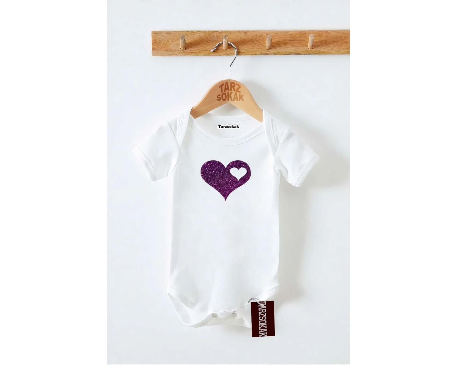 Kısa Kol Body Kalp Desenli KODZıbın10