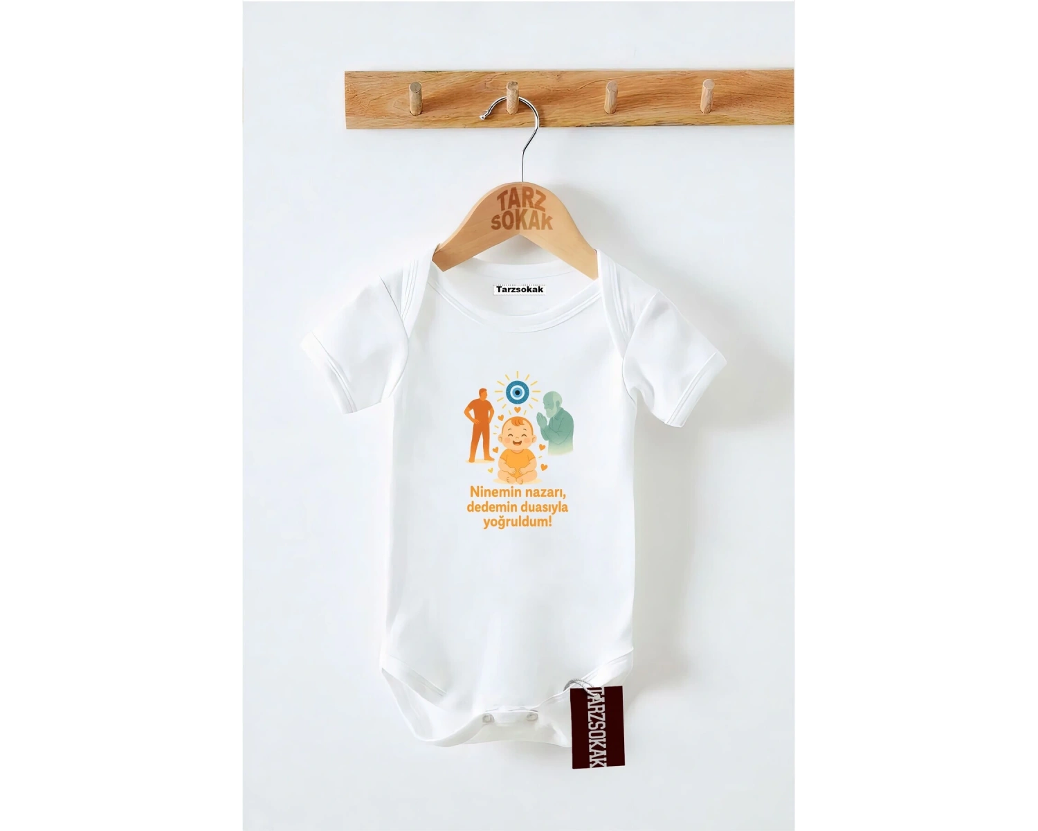 Kısa Kol Body NİNEMİN NAZARI DEDEMİN DUASIYLA YOĞRULDUM KODZıbın39