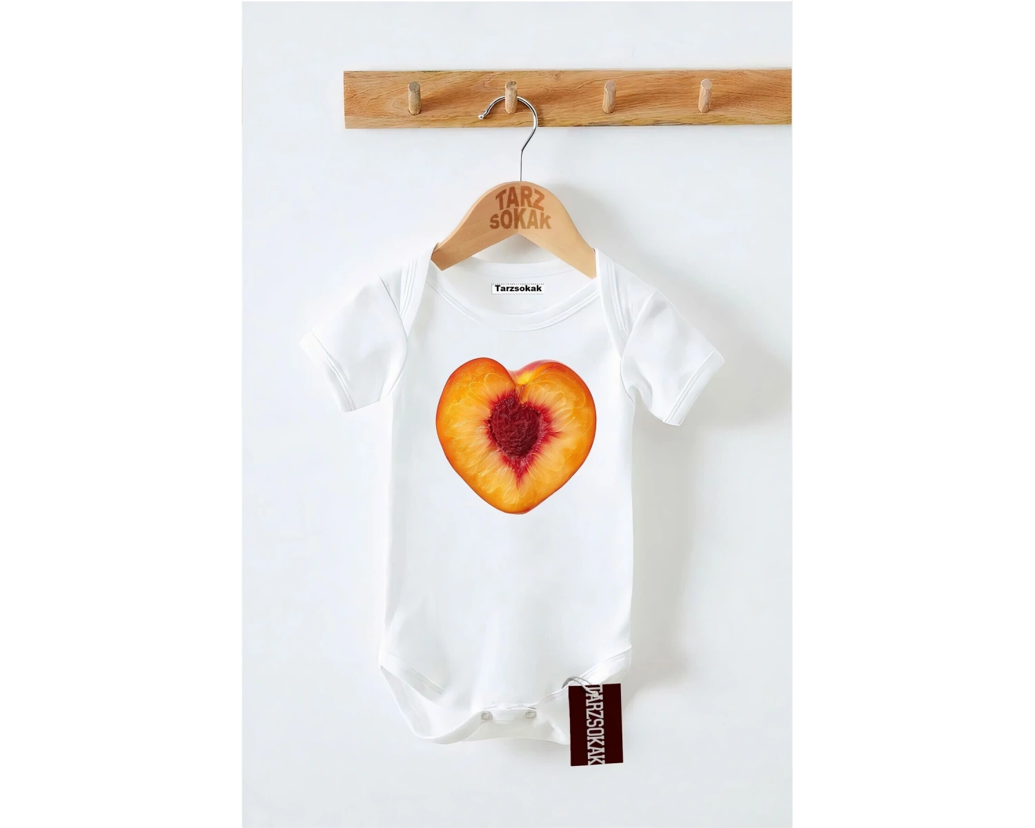 Kısa Kol Body Şeftali Desenli KODZıbın11