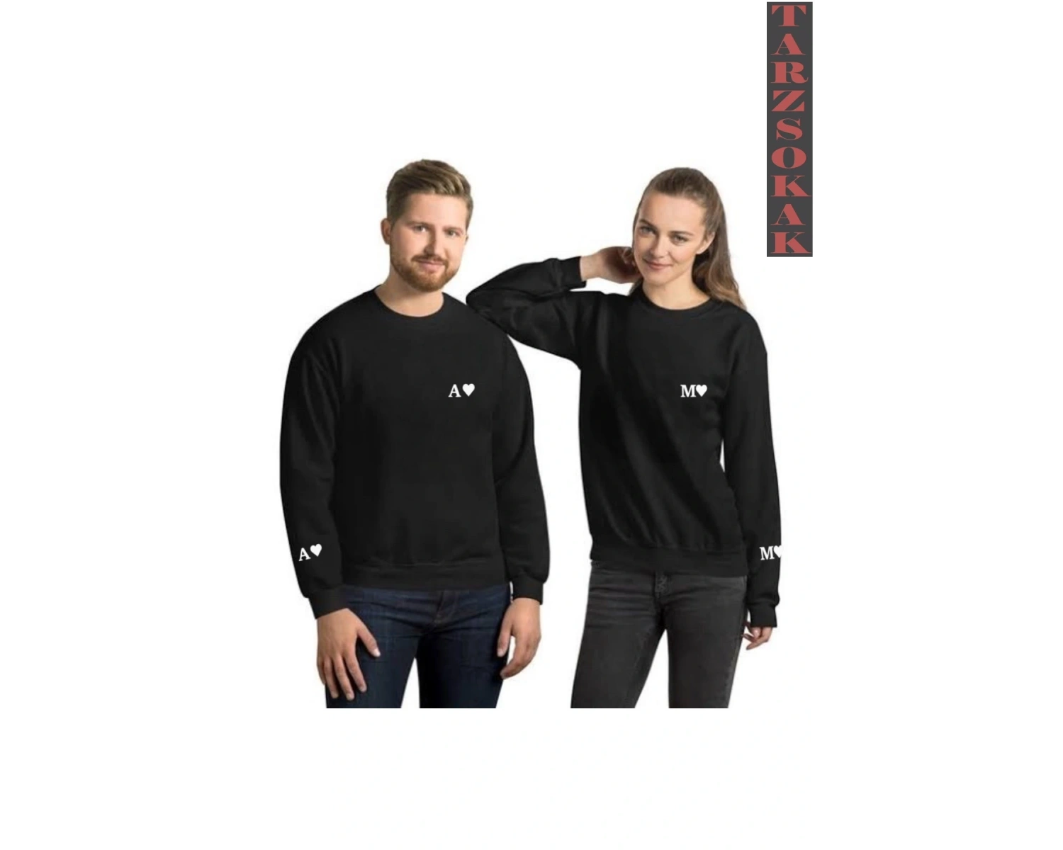 Kişiye Özel Harf Baskılı 2li Çift Sevgili Kombinleri Couple Clothing Yeni Sezon 2 Adet