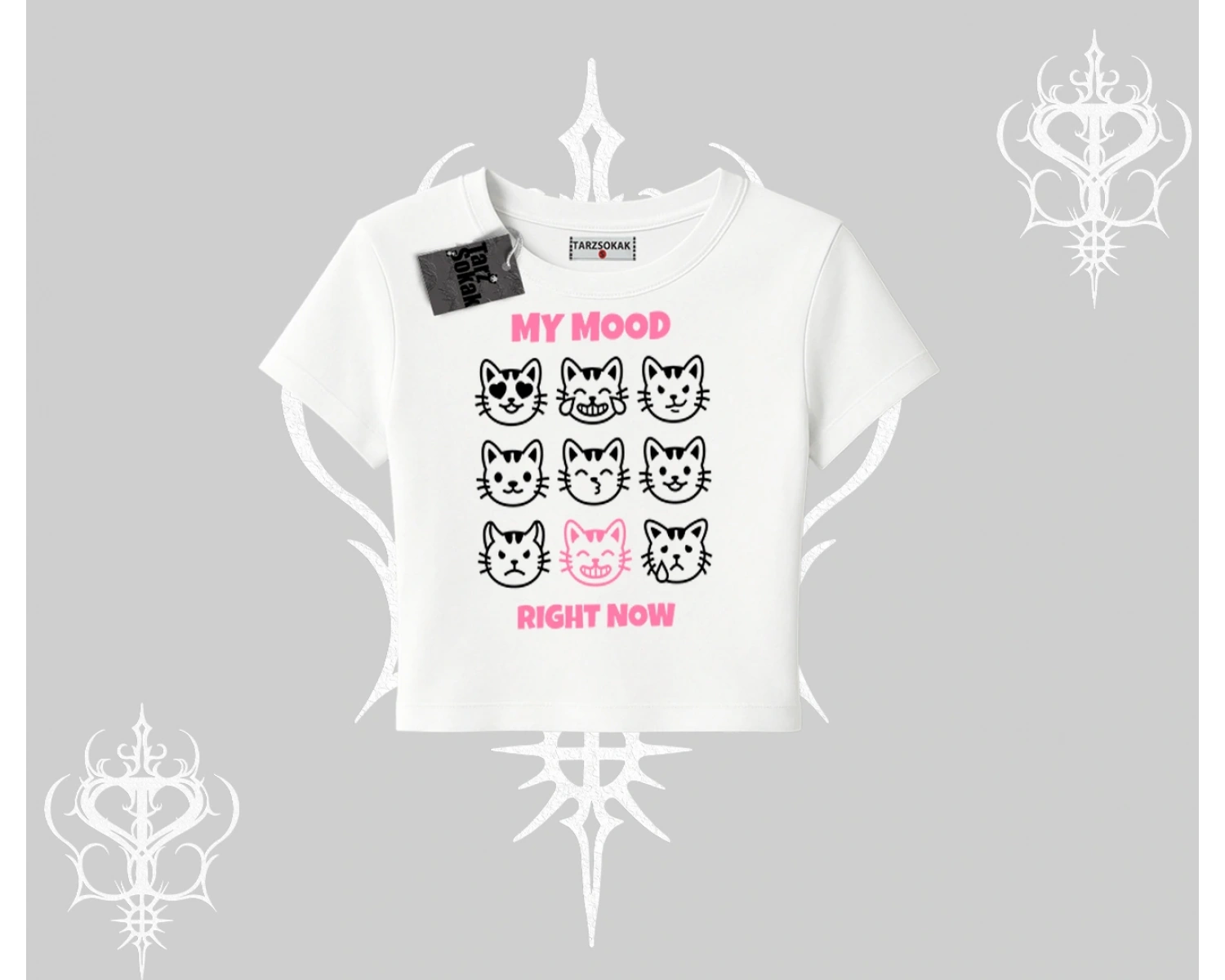 Kitti Sweet Mini Logo Baskılı Kapşonlu Sweatshirt
