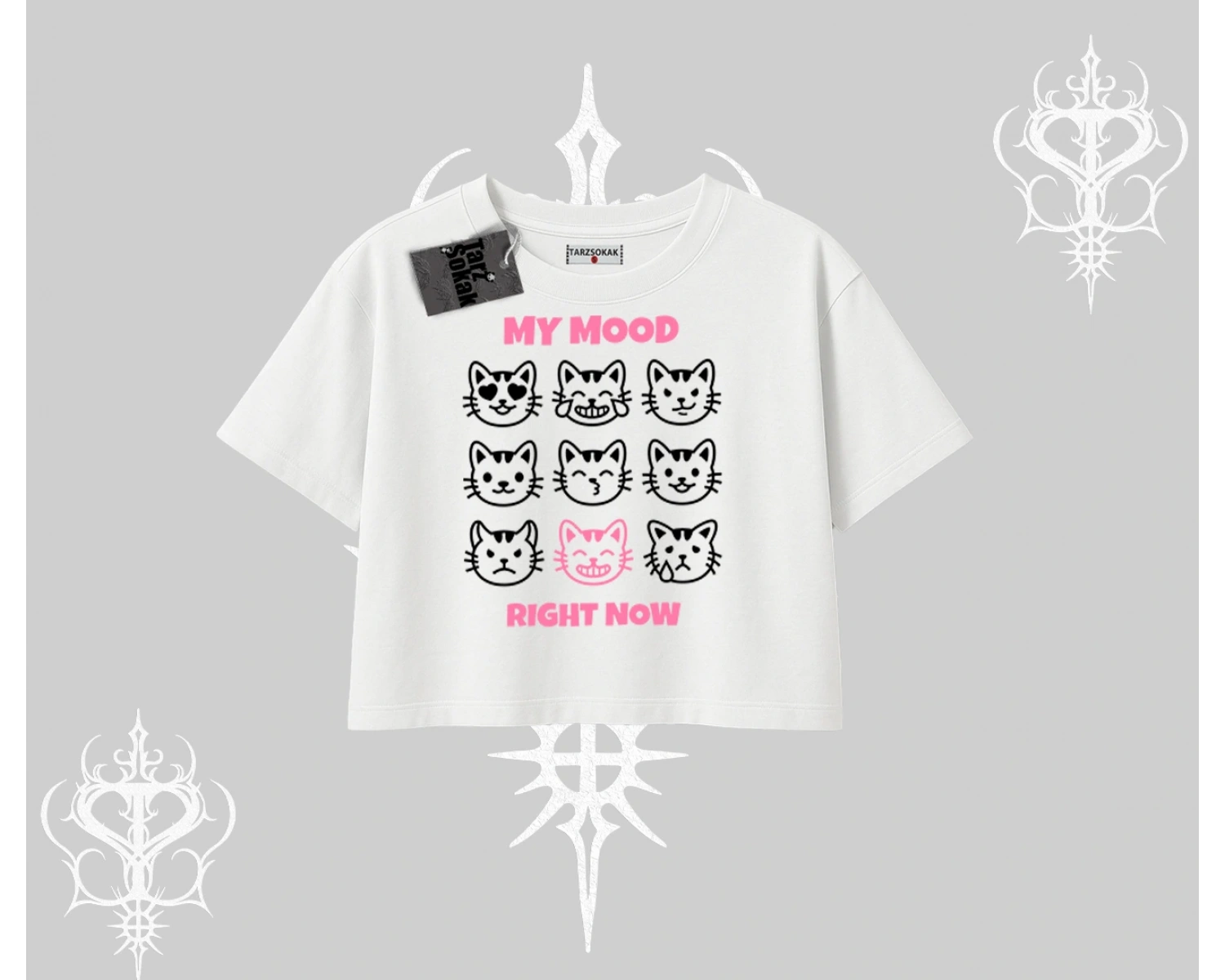 Kitti Sweet Mini Logo Baskılı Kapşonlu Sweatshirt