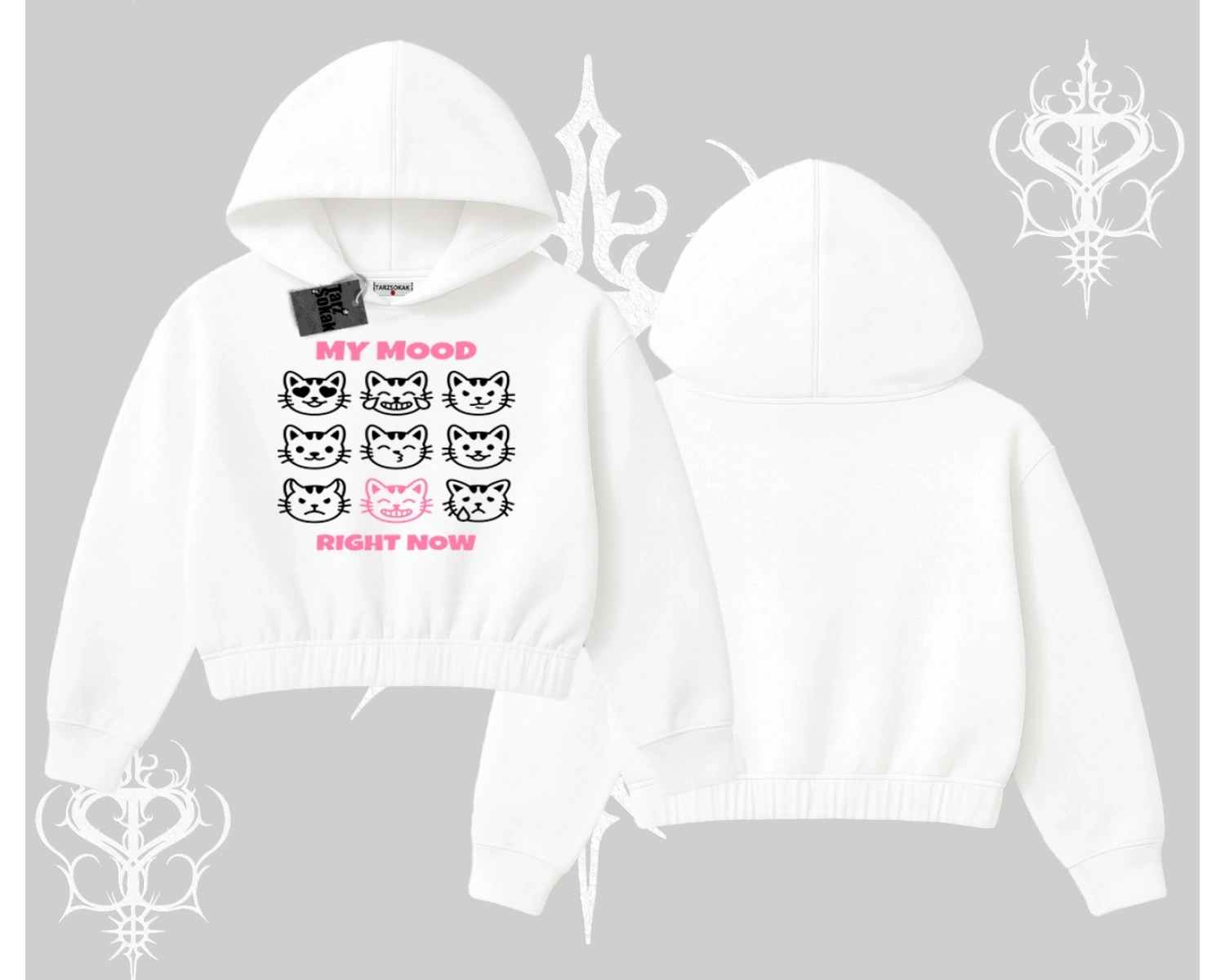 Kitti Sweet Mini Logo Baskılı Oversize Tshirt