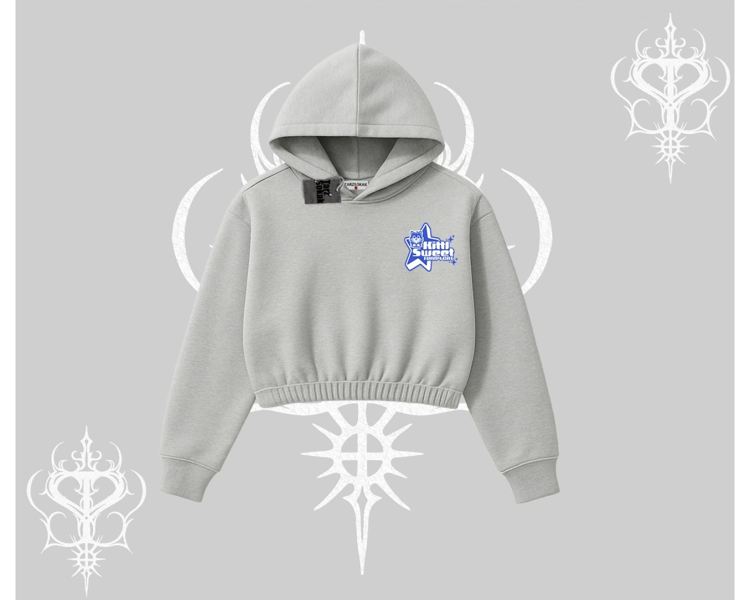 Kitti Sweet Mini Logo Baskılı Oversize Tshirt