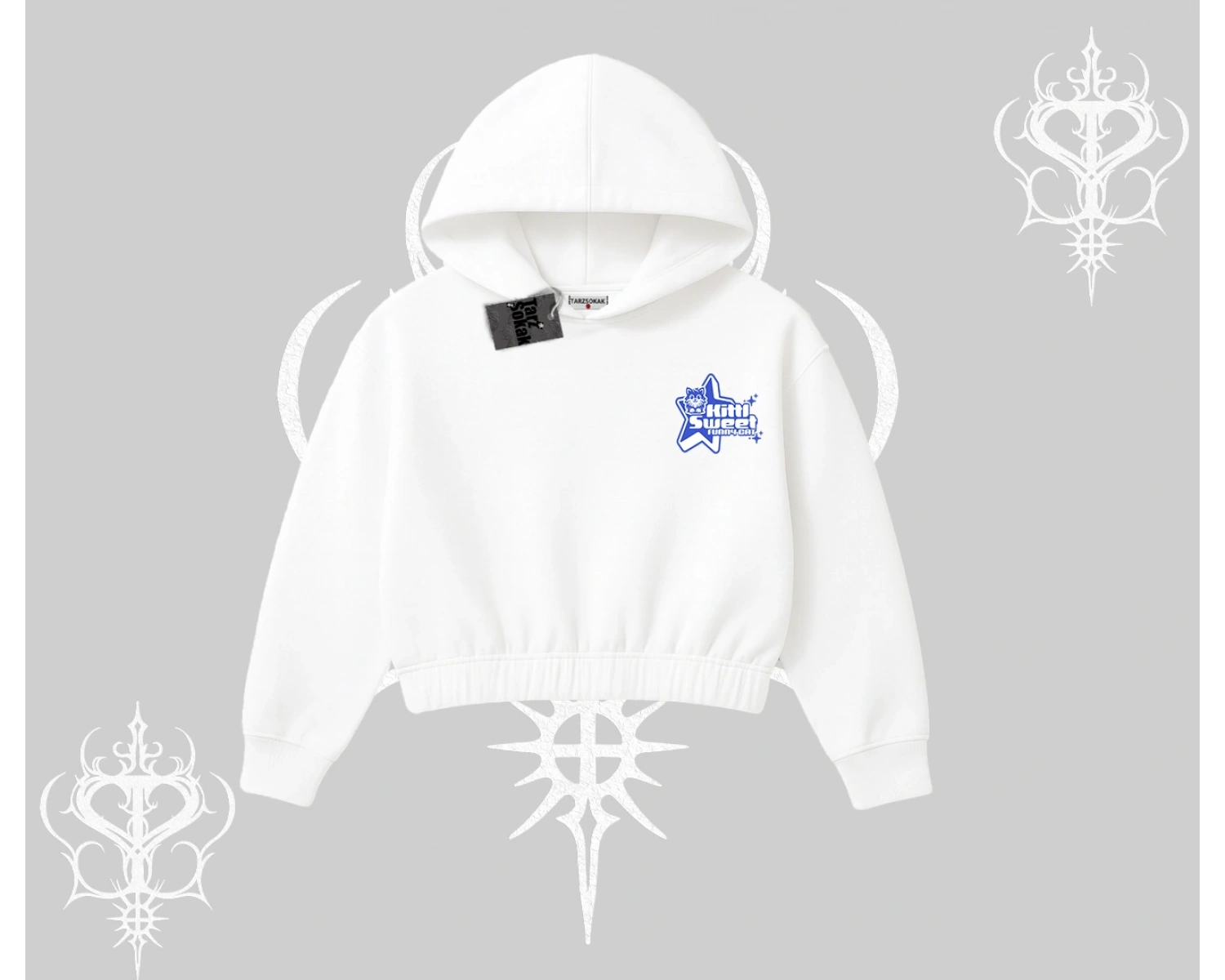 Kitti Sweet Mini Logo Baskılı Oversize Tshirt