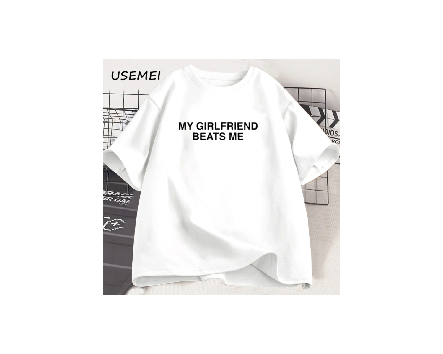 Kız Arkadaşım Bana Değil TErkekler Pamuk Kısa Kollu Komik Çift TMizah Aşk Tee 2886