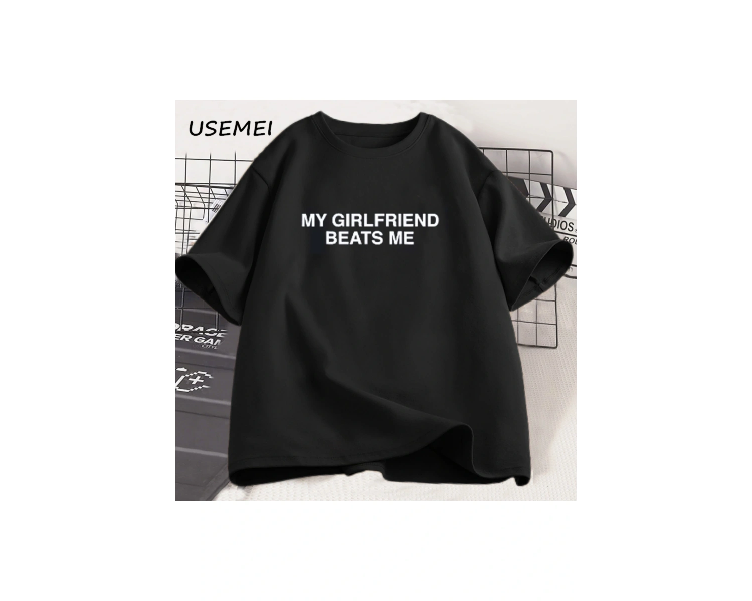 Kız Arkadaşım Bana Değil TErkekler Pamuk Kısa Kollu Komik Çift TMizah Aşk Tee 2886