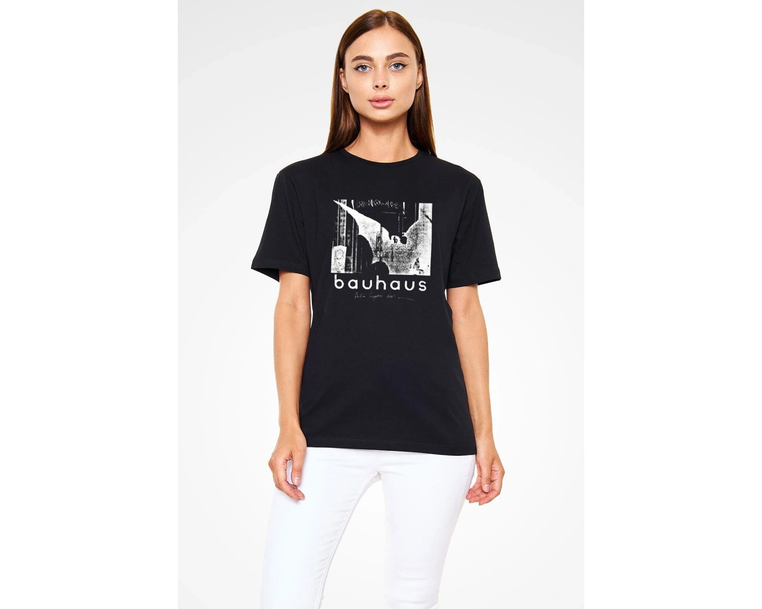 Ko Buta Bauhaus Baskılı Unisex Siyah Tişört T55128