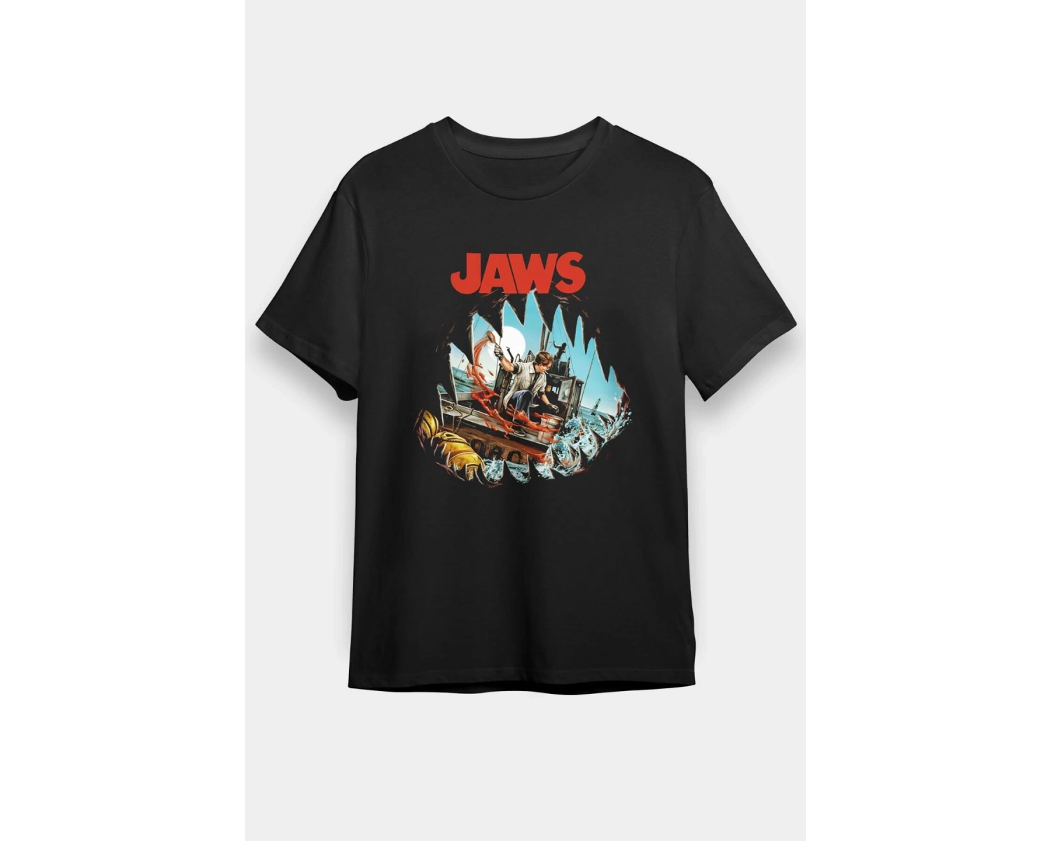 Ko Buta Jaws Siyah Unisex T-shirt T8173