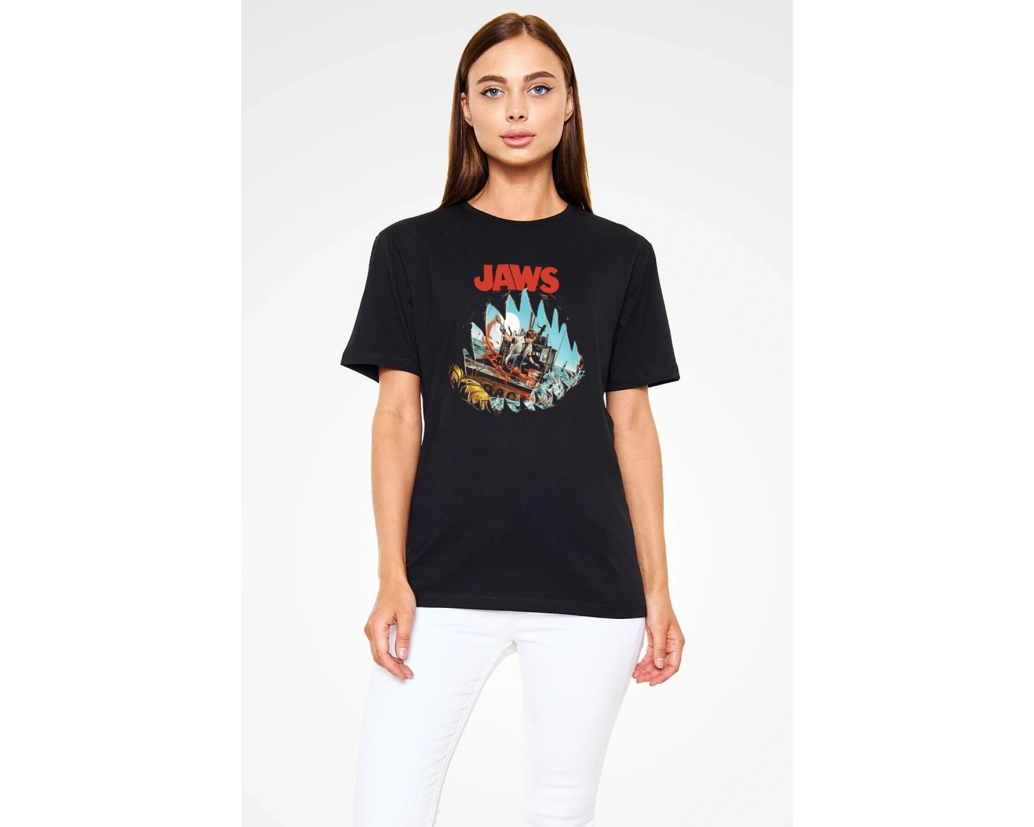 Ko Buta Jaws Siyah Unisex T-shirt T8173
