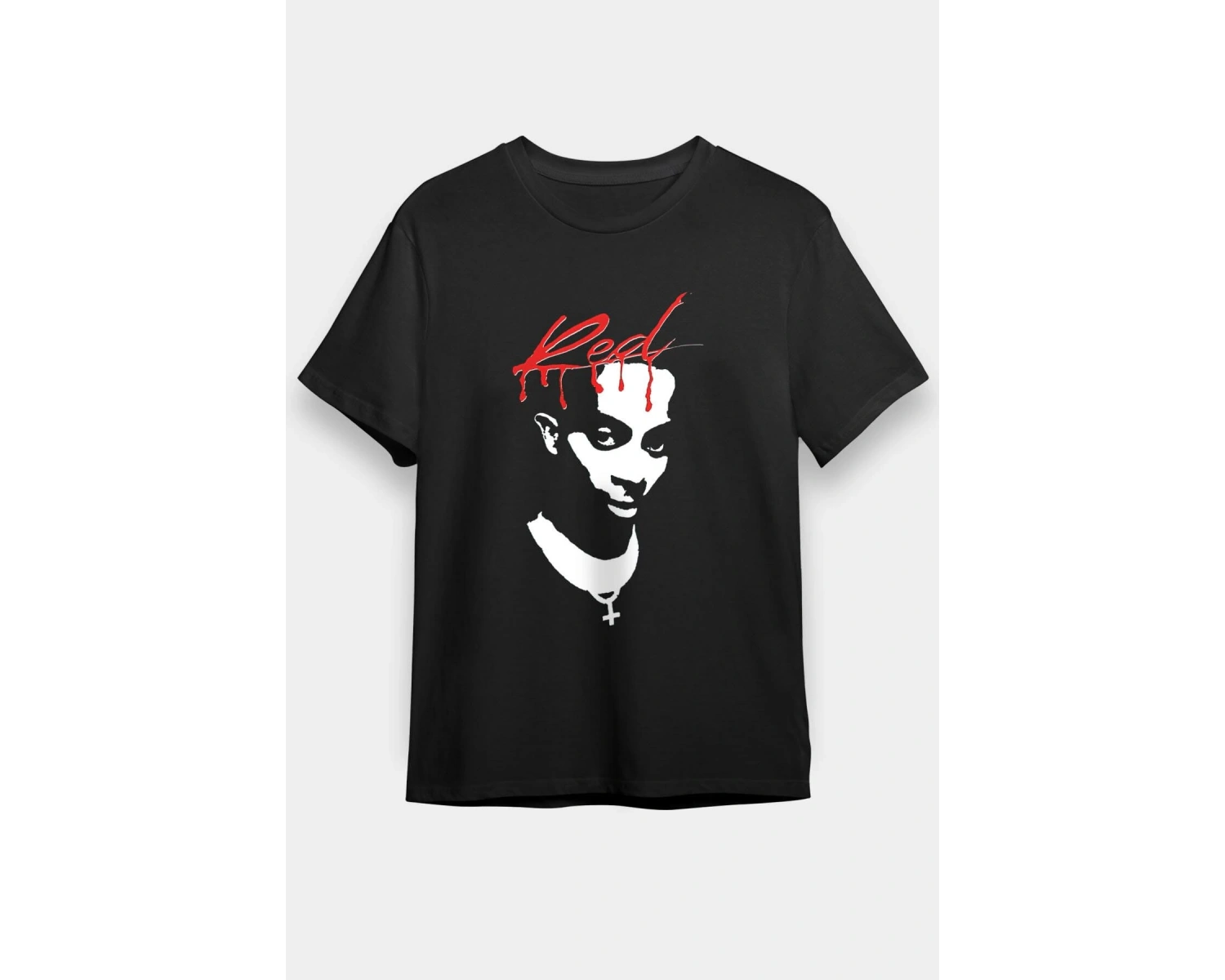 Ko Buta Playboi Carti Baskılı Unisex Siyah Tişört - Tshirt T57409