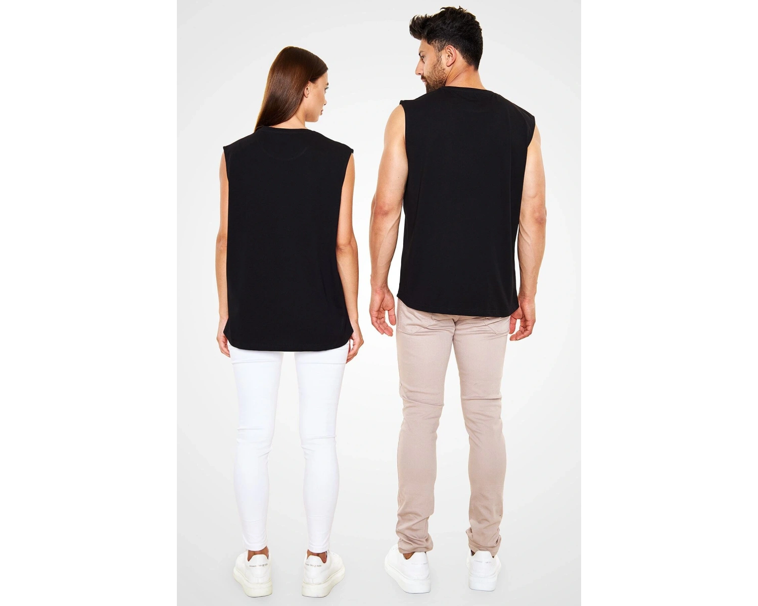 Ko Buta Unisex Aslan Kral Baskılı Siyah Kolsuz T-shirt Kk19383