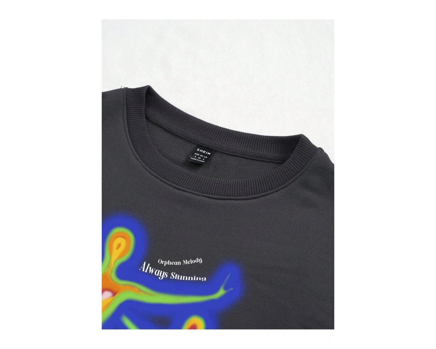 KOD ADR-SHEN Coolane Body Heat Map Print Drop Shoulder Sweatshirt Gri