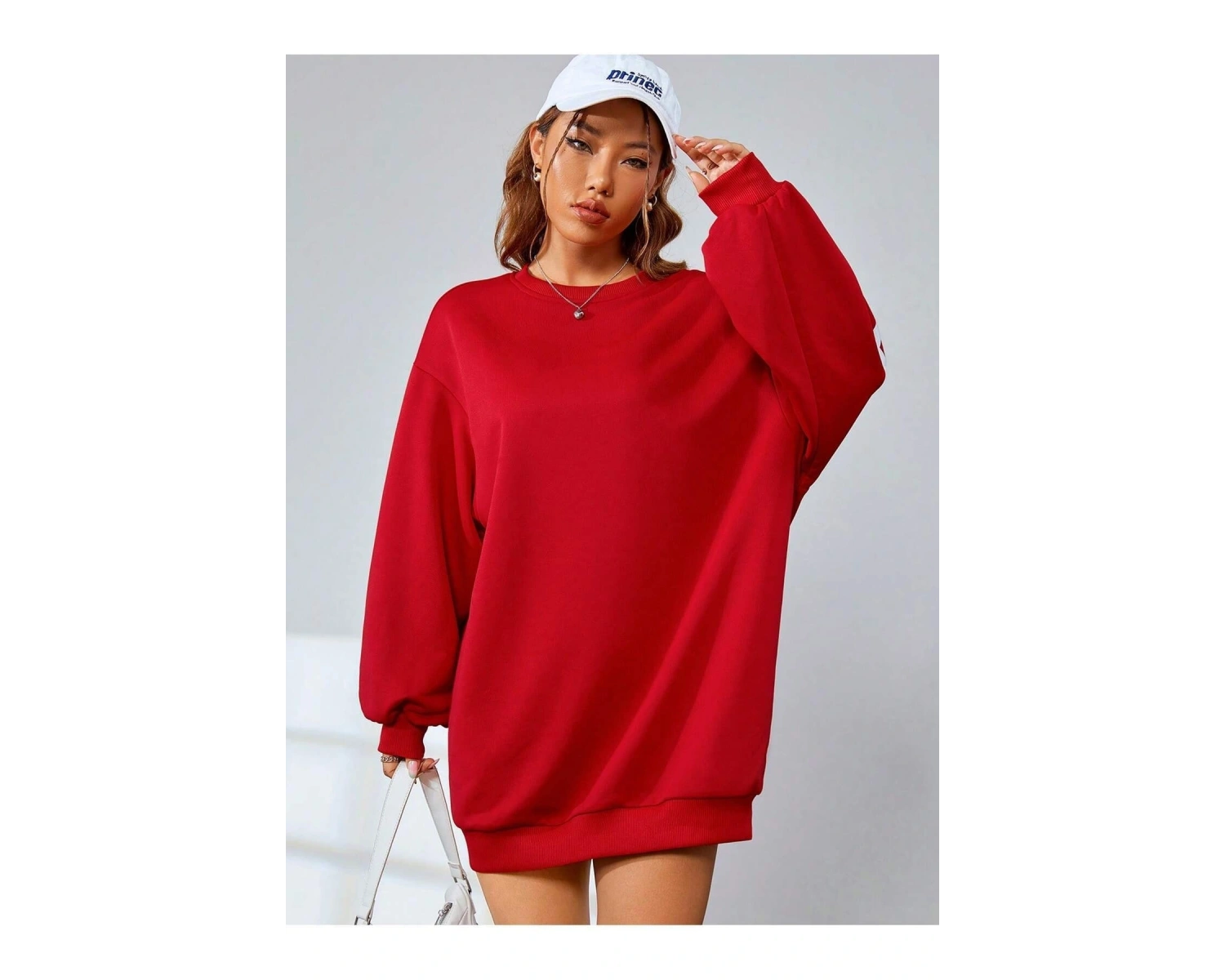 KOD ADR-SHEN Coolane Dopamine Dressing Letter Graphic Drop Shoulder Sweatshirt Dress