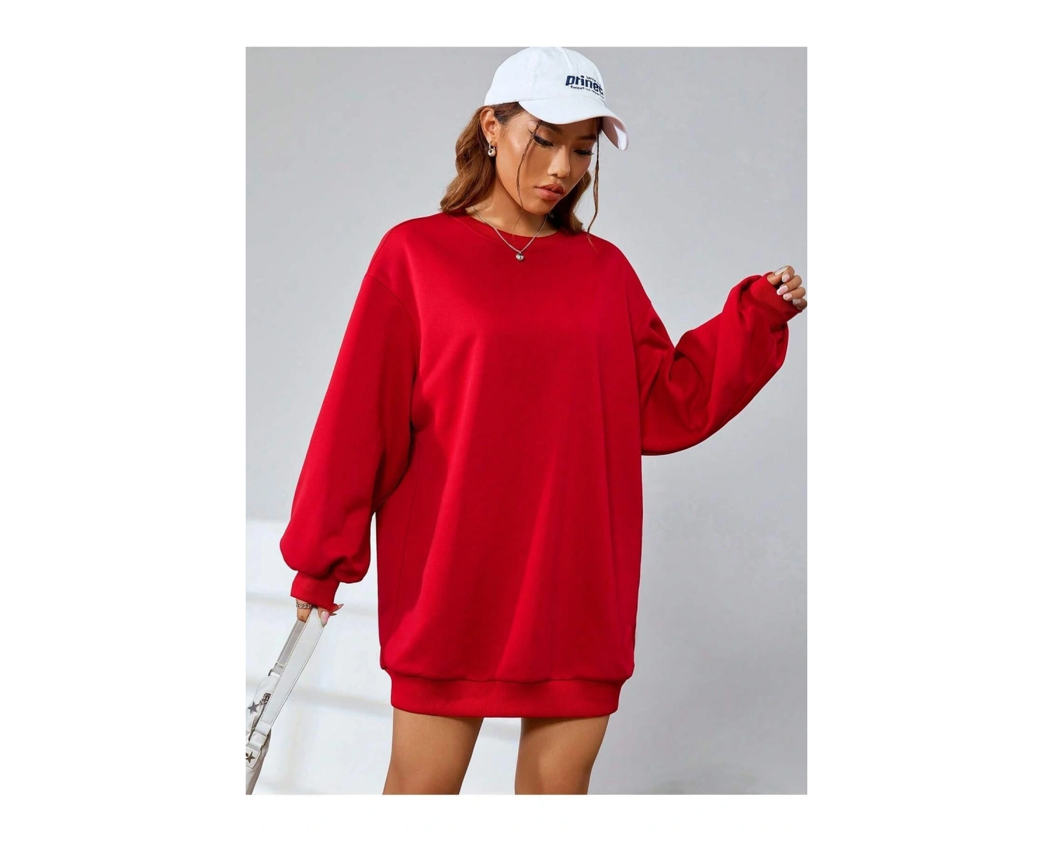 KOD ADR-SHEN Coolane Dopamine Dressing Letter Graphic Drop Shoulder Sweatshirt Dress