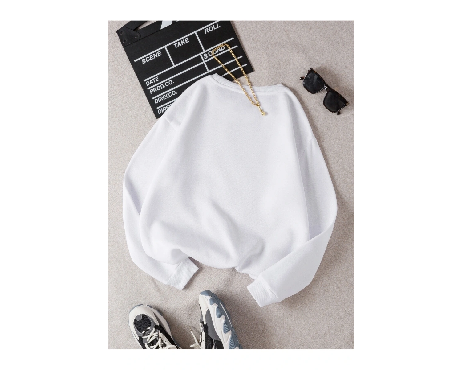 KOD ADR-SHEN EZwear Floral And Letter Graphic Thermal Lined Sweatshirt