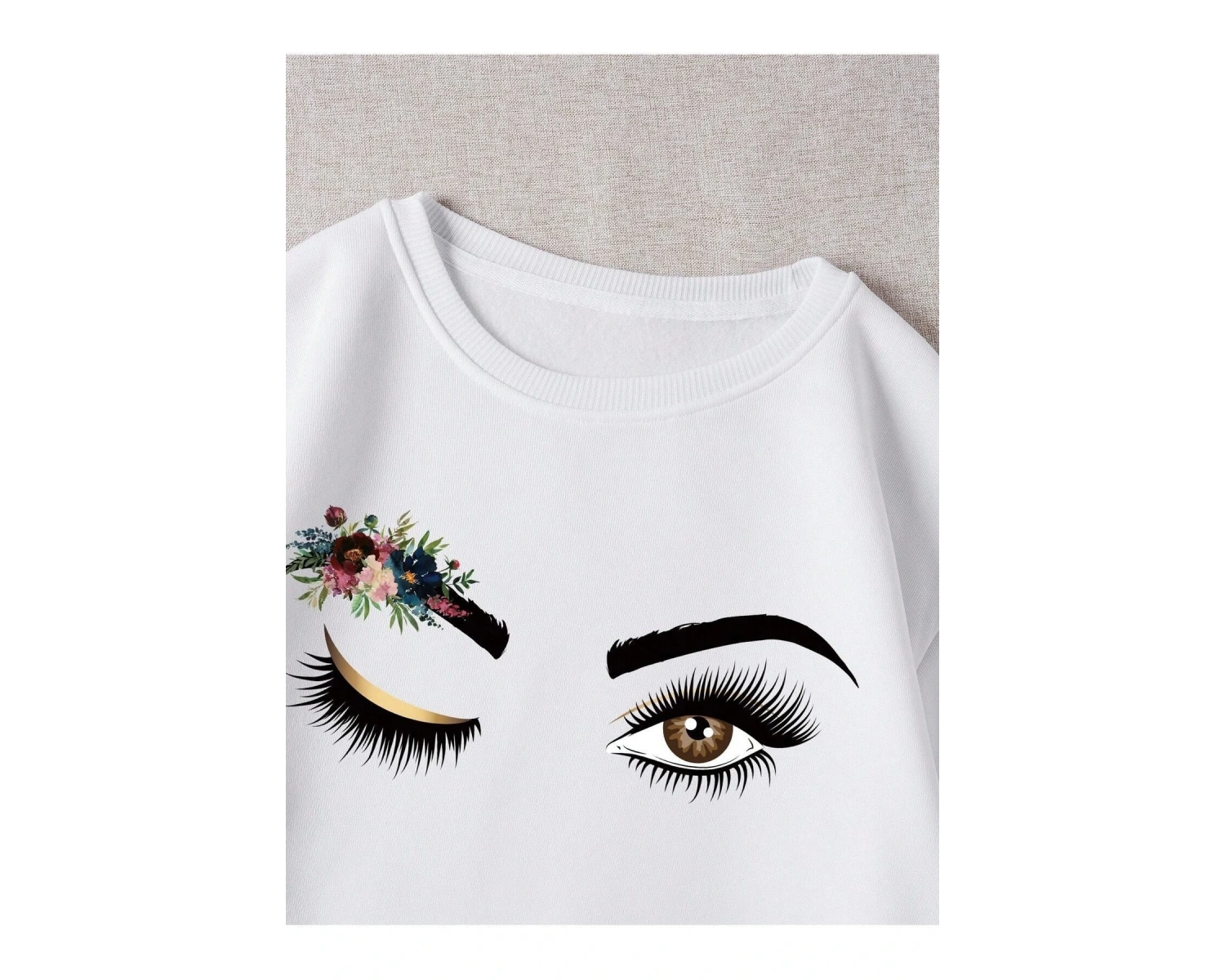 KOD ADR-SHEN EZwear Floral & Figure Graphic Thermal Lined Sweatshirt