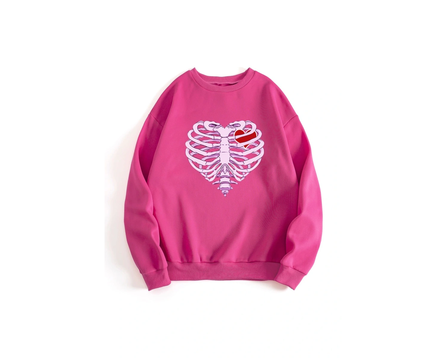 KOD ADR-SHEN EZwear Skeleton Print Thermal Lined Sweatshirt